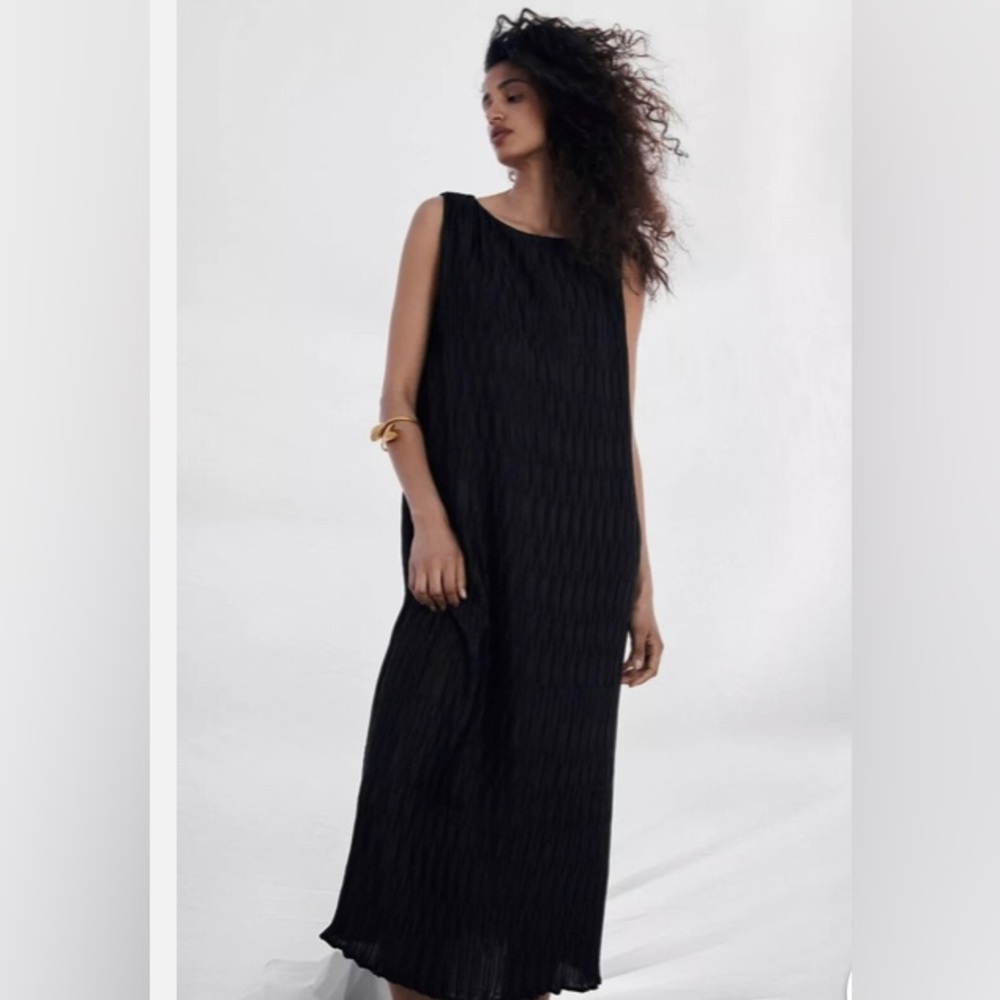 Zara pleated maxi dress